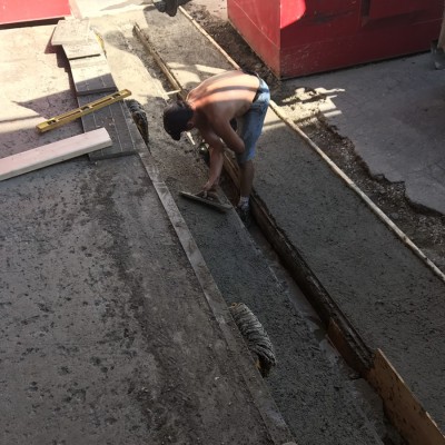 CONCRETE PAD REPLACEMENT - During